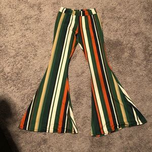 NEVER WORN striped knit bell bottoms